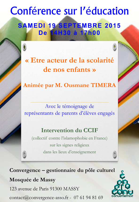 Conférence du 19/09/2015 : « Etre acteur de la scolarité de nos enfants »