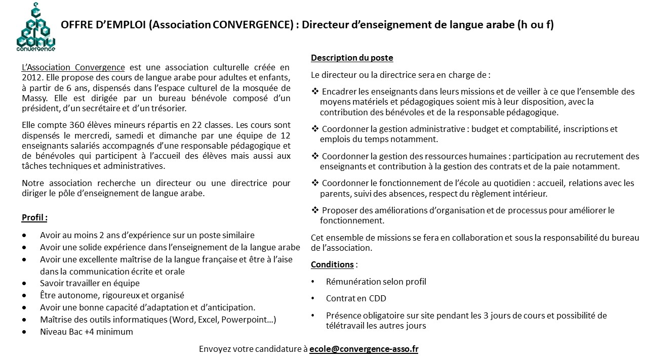 Annonce Directeur Convergence oct2023