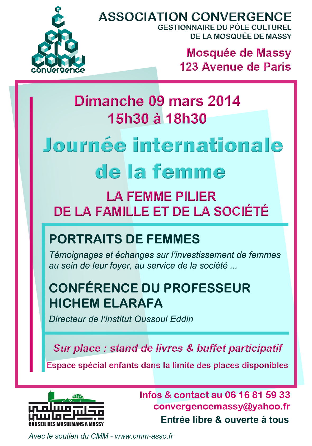 Affiche journée internationale de la femme - Dimanche 09/03/2014