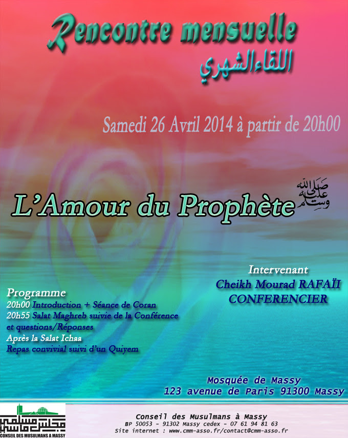Affiche rencontre mensuelle du samedi 26/04/2014