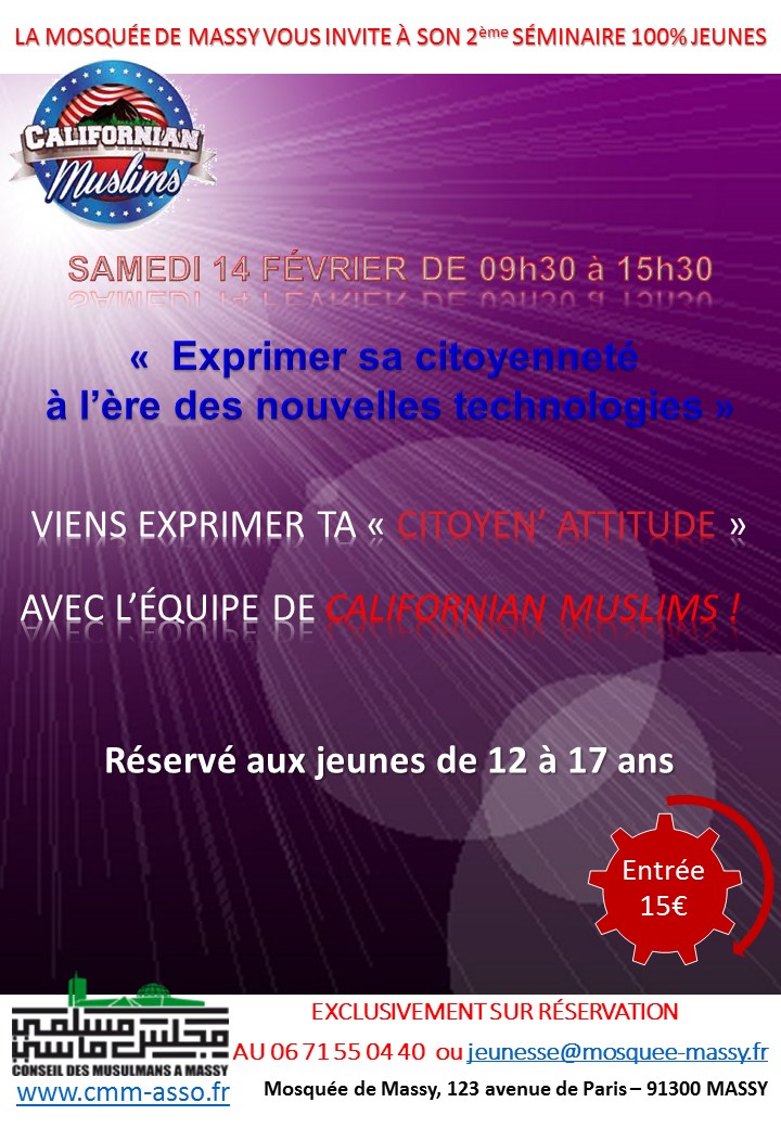 Séminaire Spécial Jeunes (12 à 17 ans) - Samedi 14 février 2015